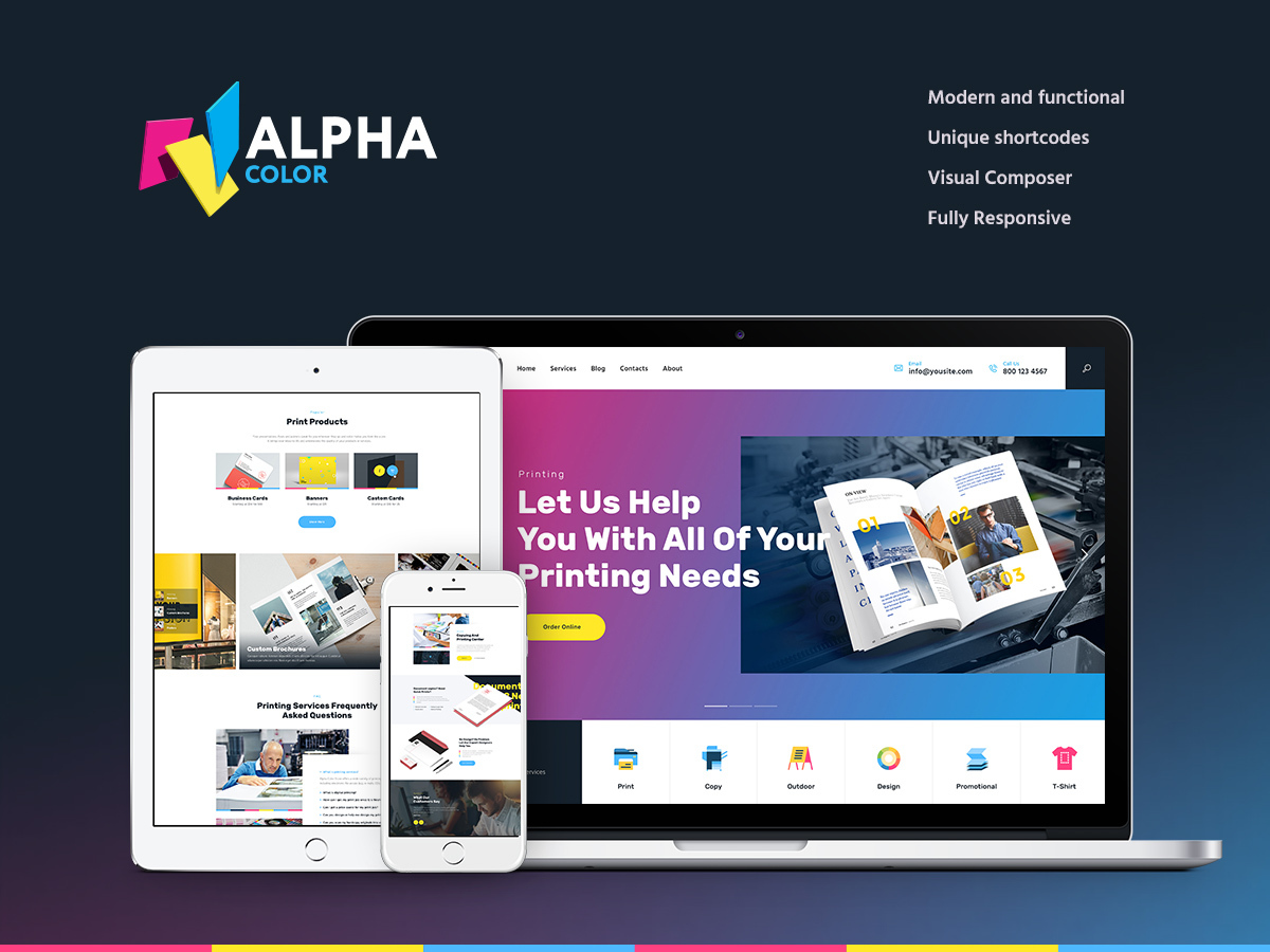 Alpha Color WordPress blog theme