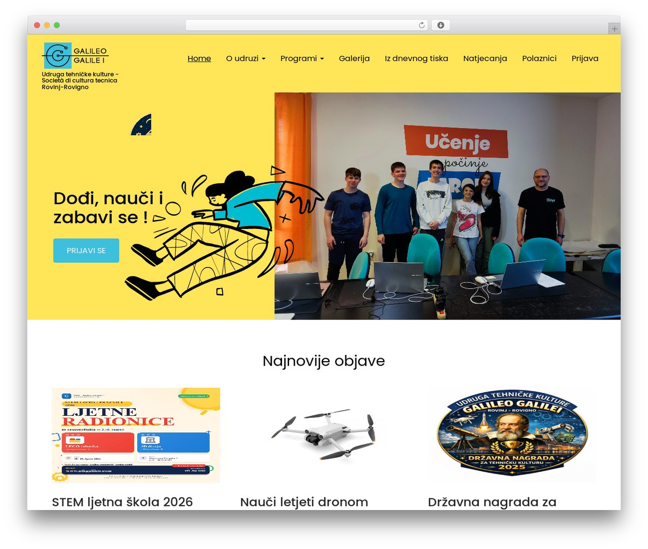 Arcade Basic WordPress theme - utkgalileo.com