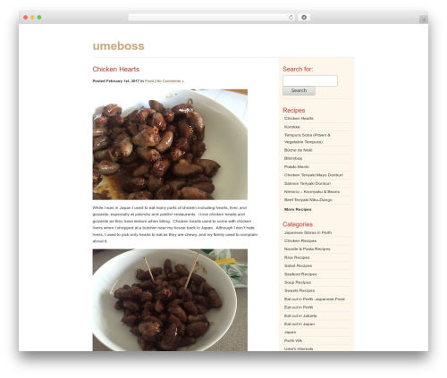 Basic tweaks WordPress theme - umeboss.com