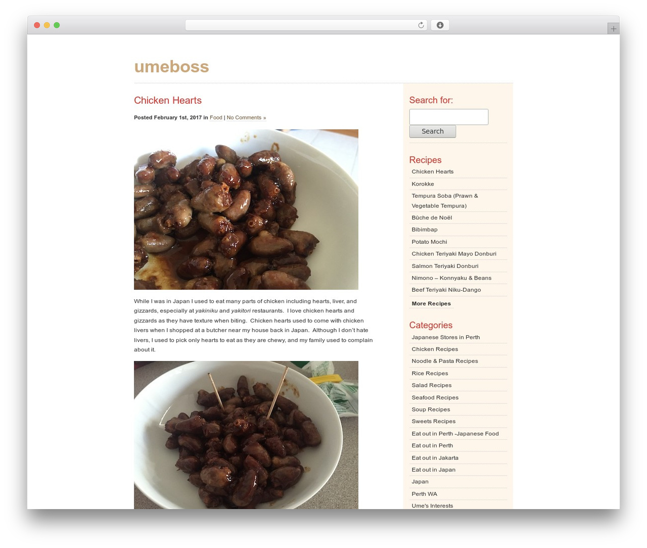 Basic tweaks WordPress theme - umeboss.com