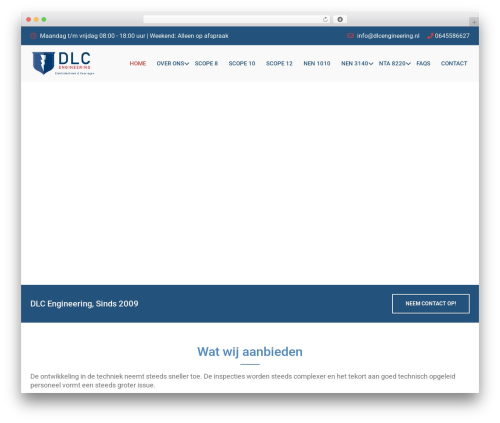 Constro WordPress theme design - dlcengineering.nl