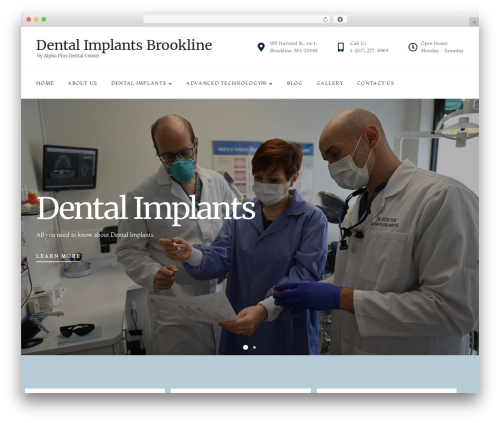 Dentist WordPress theme - dentalimplantbrookline.com