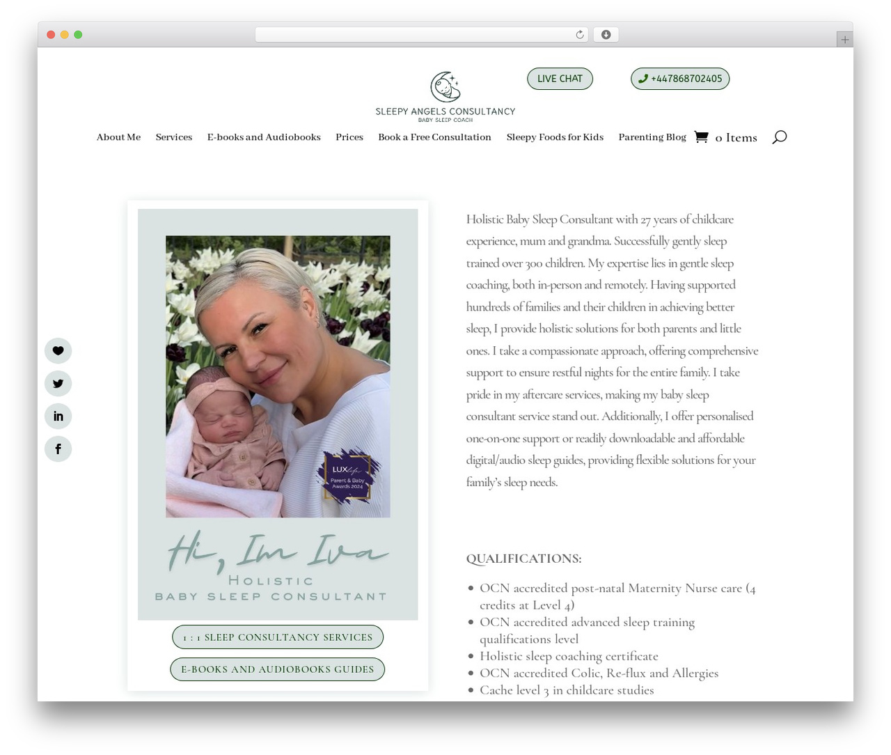 Divi theme WordPress - sleepyangelsconsultancy.com