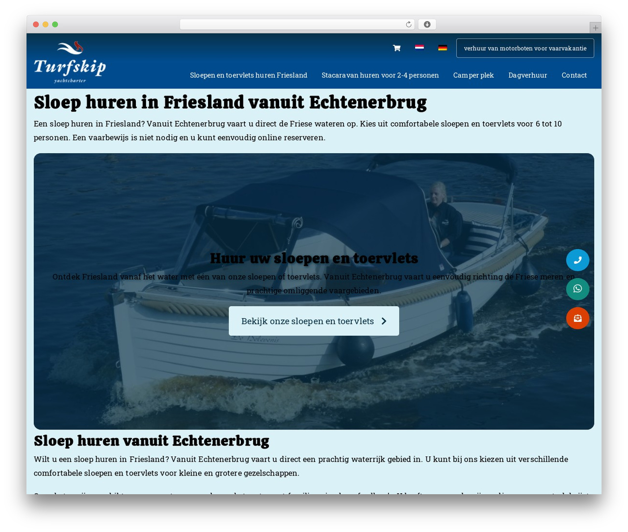 Framework WordPress theme design - sloepverhuur.info