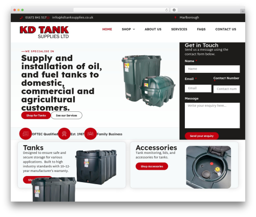 Hello Elementor WP theme - kdtanksupplies.co.uk