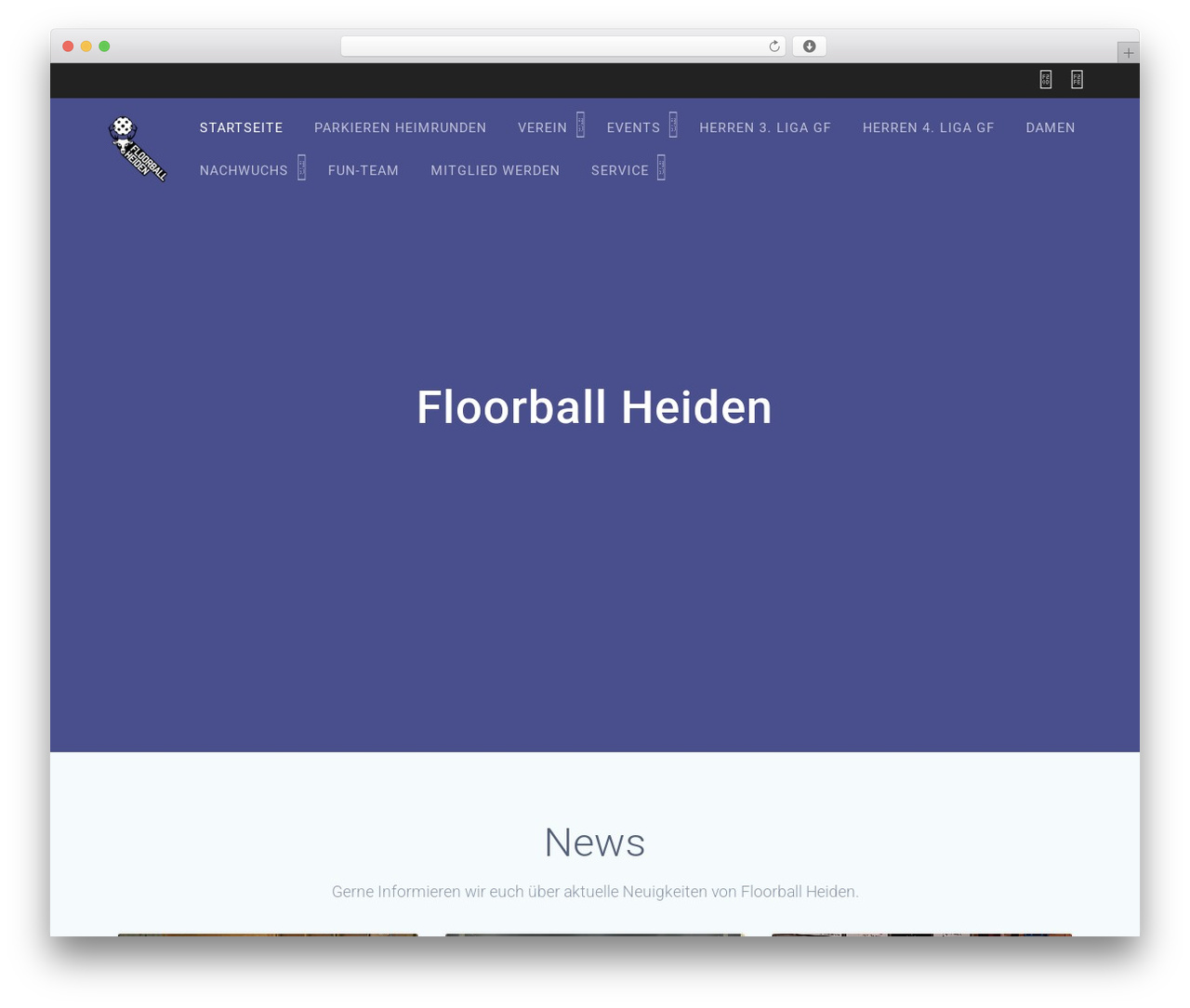 Materialis WordPress theme - floorball-heiden.ch