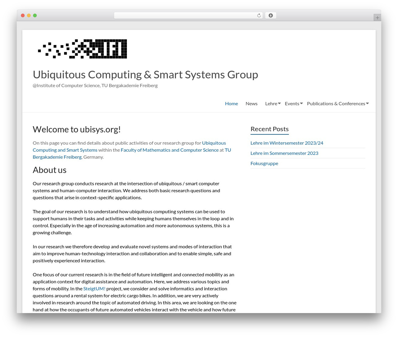 Spacious WordPress theme design - ubisys.org