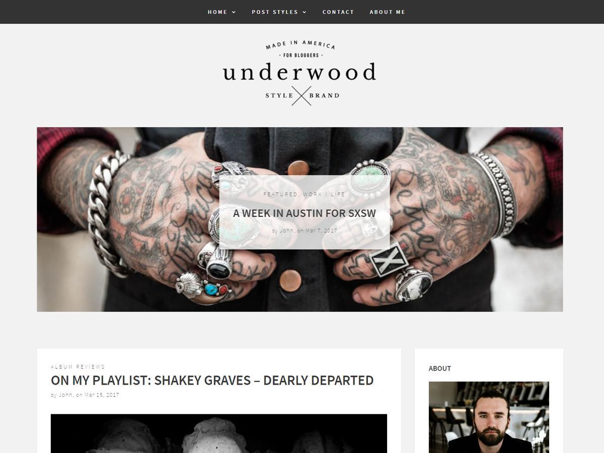 Underwood free WordPress theme
