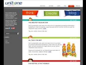 unitOne WordPress theme design by N. Wrightsman