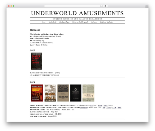 veryplaintxt WordPress theme - underworldamusements.net