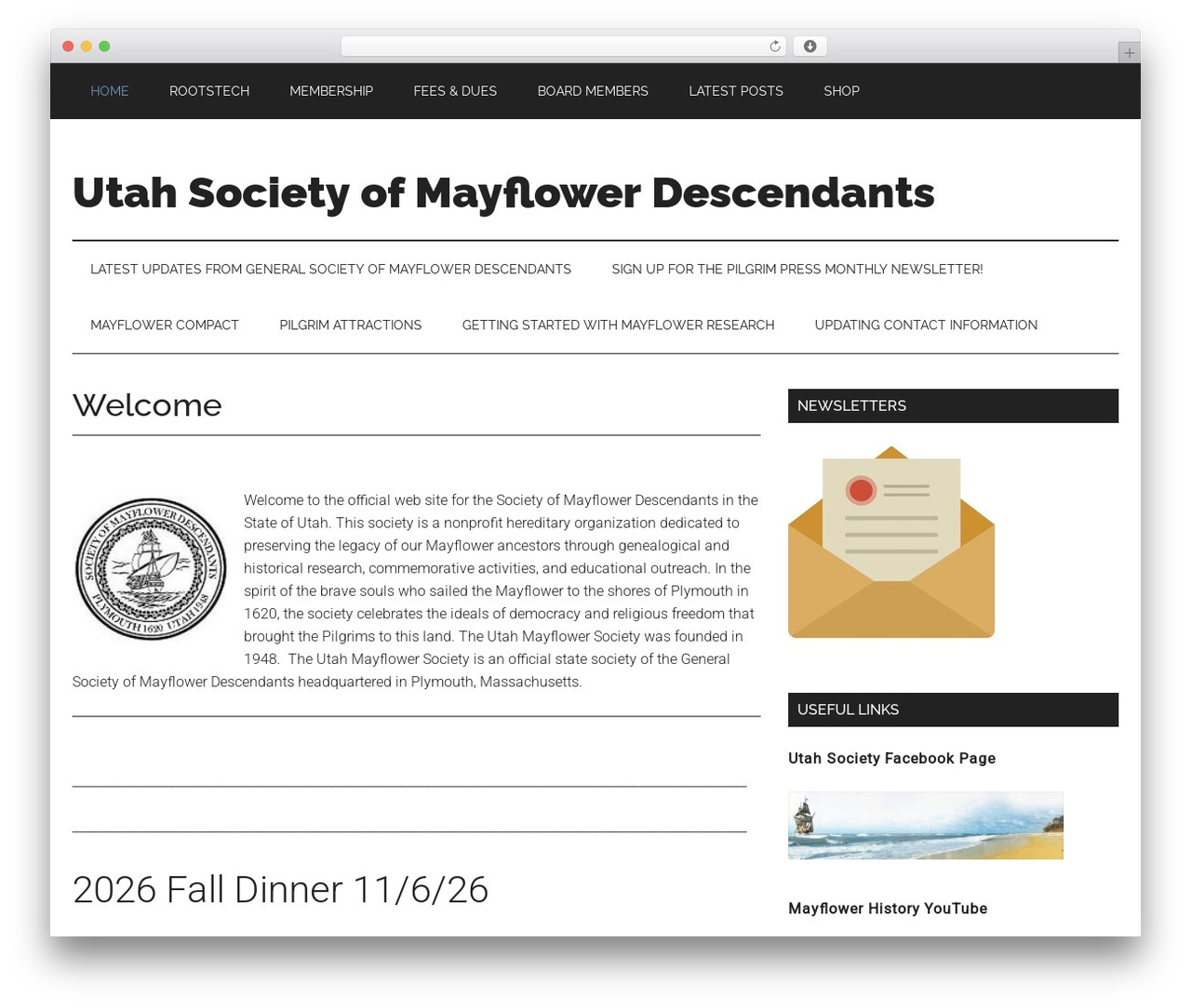 WordPress theme Genesis - utahmayflower.org WordPress theme Genesis - utahmayflower.org