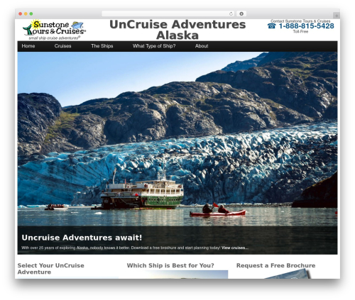 WordPress website theme BootstrapWP - uncruise-alaska.com
