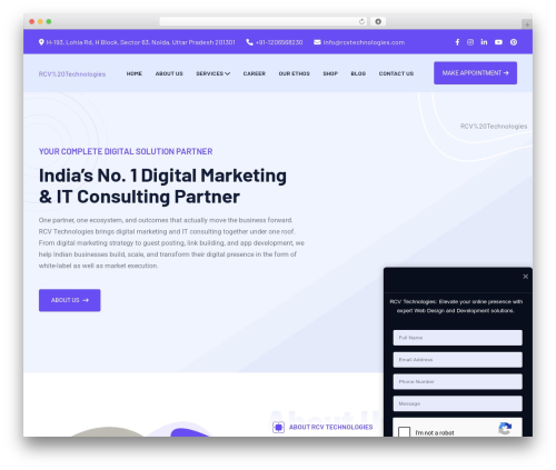 Webteck core WordPress plugin - www.rcvtechnologies.com