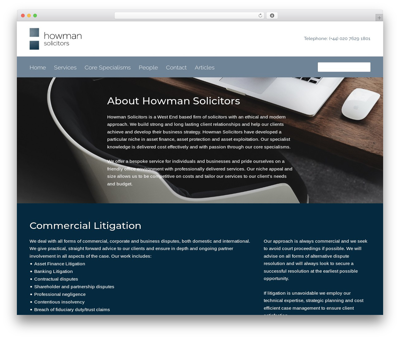 Divi WordPress website theme - howmansolicitors.co.uk