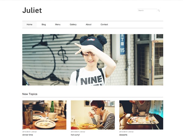 Juliet WordPress website template
