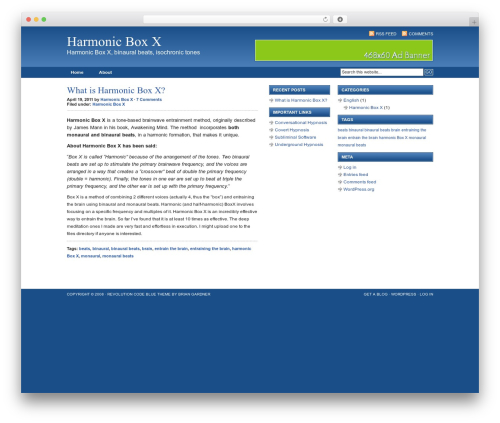 Revolution Code Blue best WordPress theme - harmonicboxx.com