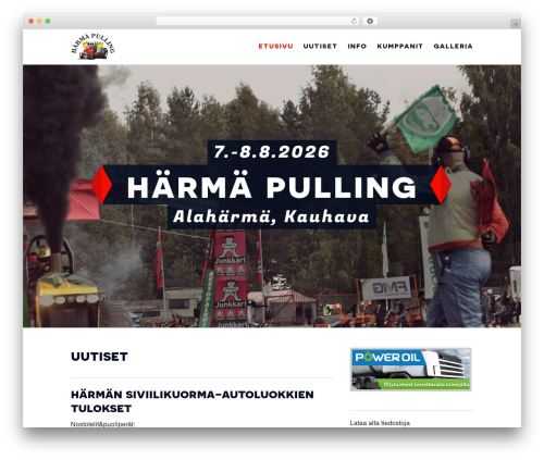 WordPress theme Pulling - harmapulling.fi