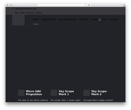WordPress website theme Engitech - microbrushless.com