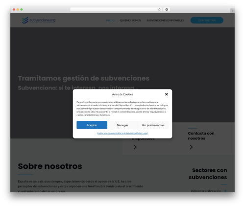 Astra WordPress theme - subvenciona.org