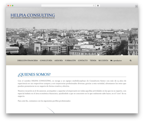HELPIA WordPress theme design - helpiaconsulting.es