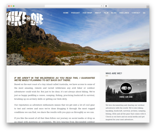Jay WordPress theme - hikeordie.com