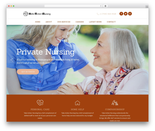 Saveo WordPress theme - www.takeactionnursing.ca
