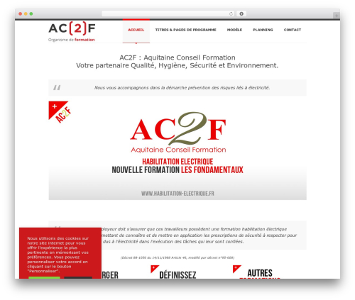 SmartStart WP - Responsive HTML5 Theme WordPress theme - habilitation-electrique.fr