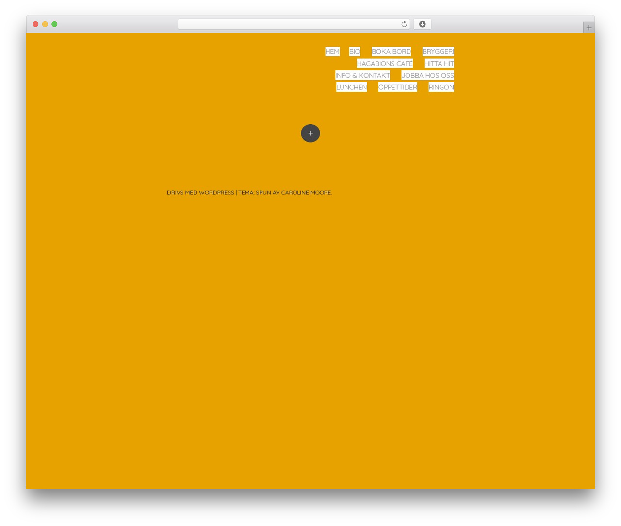 Spun WordPress theme - hagabionscafe.se