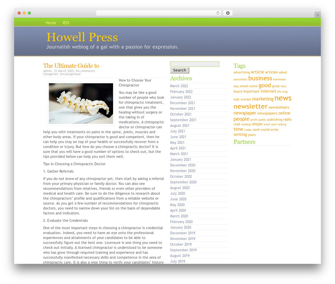 Theme WordPress Azpismis - howellpress.com