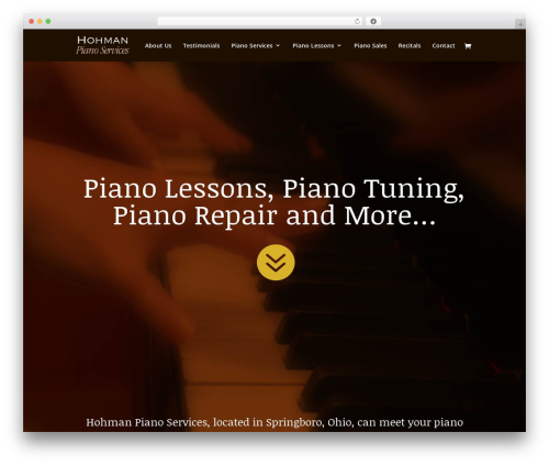 WordPress theme Divi - hohmanpianos.com