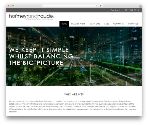 Basel WordPress theme design - hofmeyrhaude.co.za