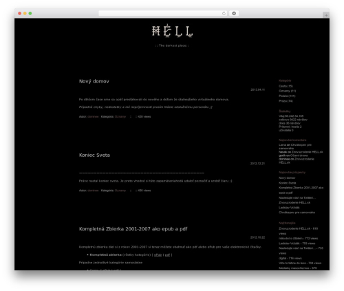 Hell WordPress theme - hell.sk