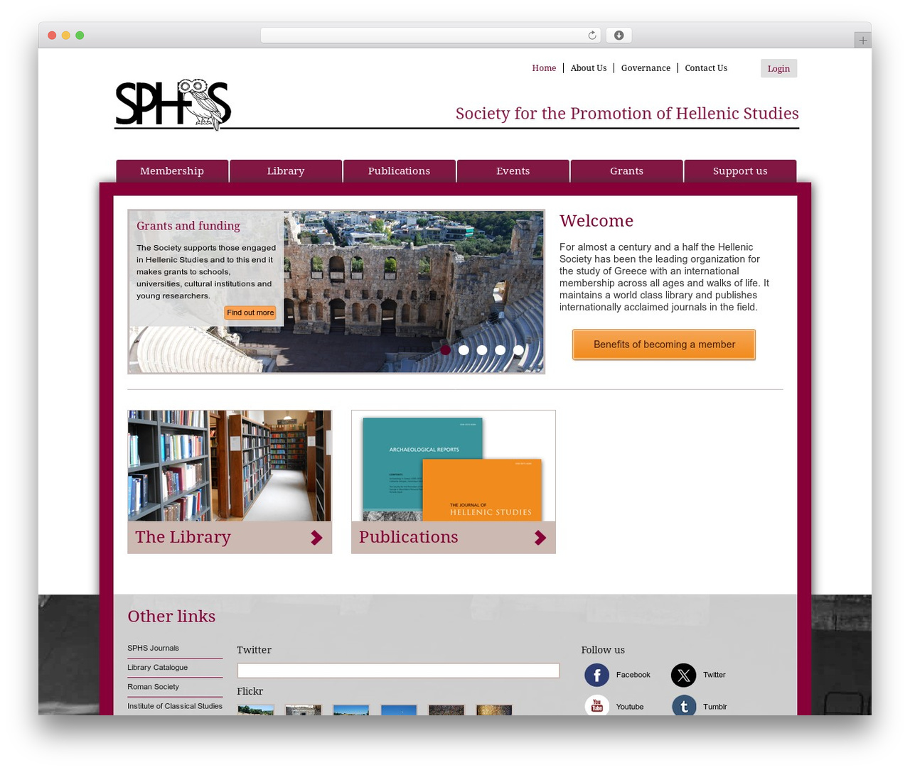 Hellenic theme WordPress - hellenicsociety.org.uk