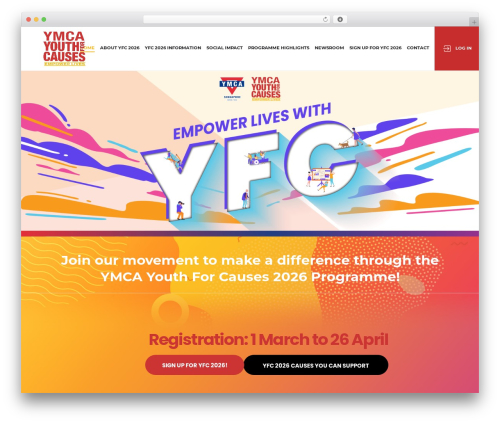 Koral WordPress theme design - youthforcauses.com