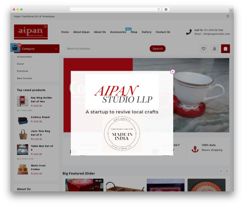 Open Shop WordPress store theme - aipan.in