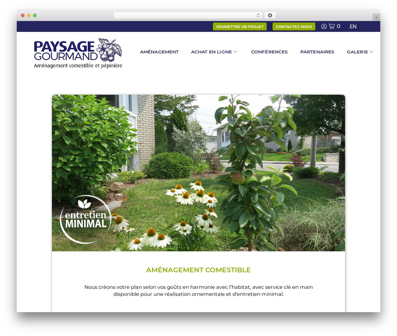 Pro WordPress theme - paysagegourmand.quebec