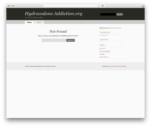simpleX WordPress blog theme - hydrocodoneaddiction.org