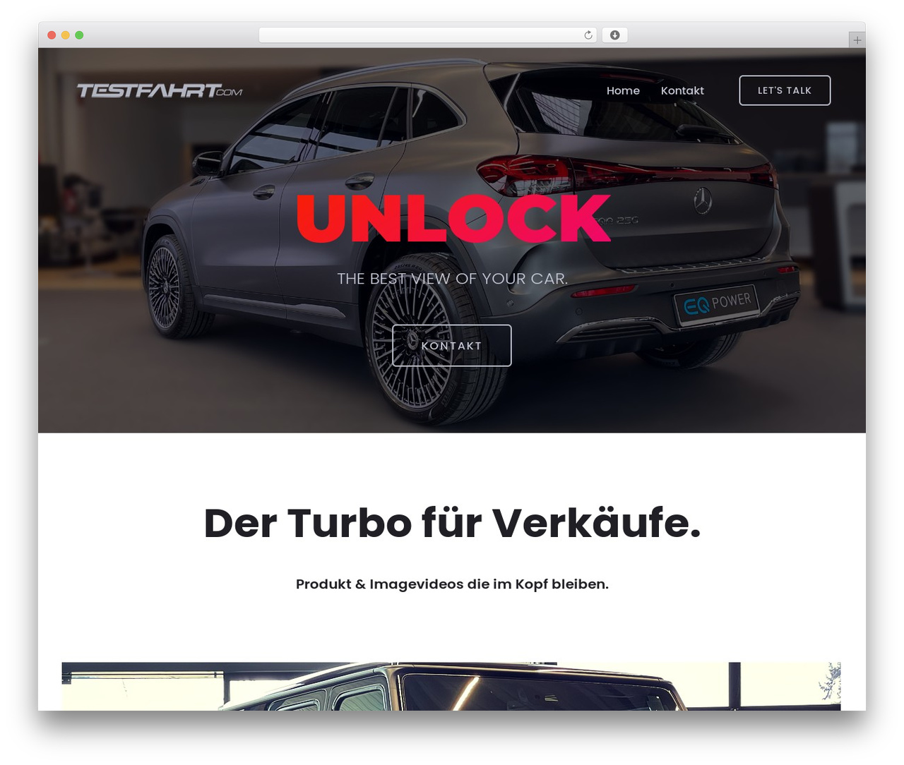 Trydo WordPress video theme - testfahrt.com