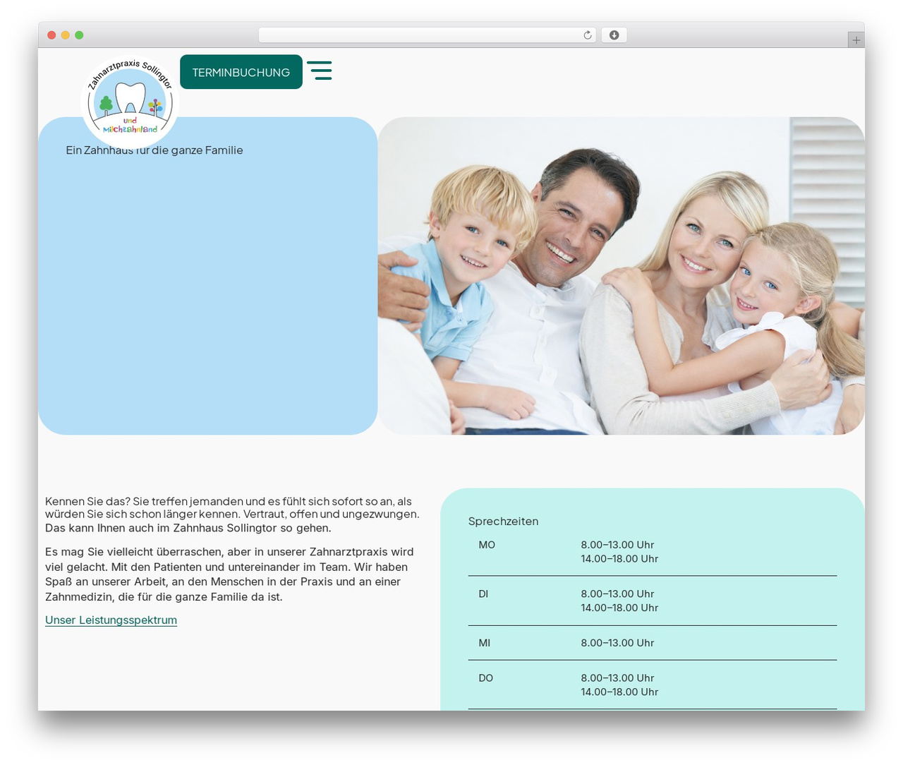 WordPress theme Zahnarztpraxis Sollingtor - zahnarztpraxis-sollingtor.de