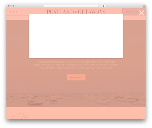 WordPress theme Showit - postcardgetaways.com