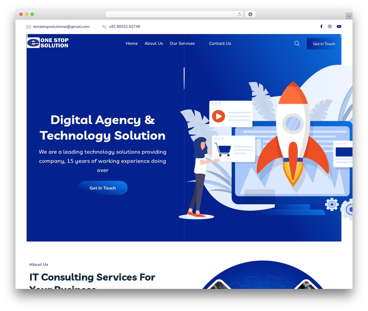 Braintech WP theme - eonestopsolutions.com