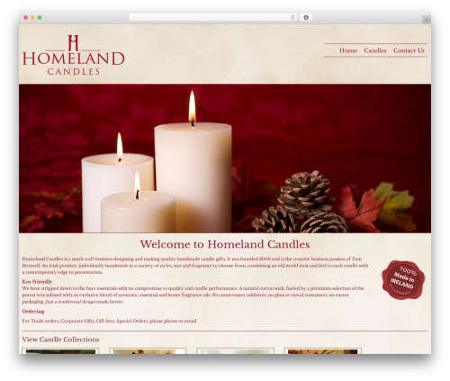 Cheope WordPress theme - homelandcandles.ie