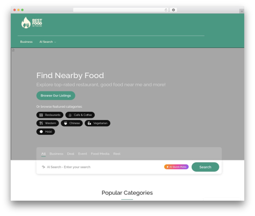 Listeo food WordPress theme - bestfoodnetwork.com