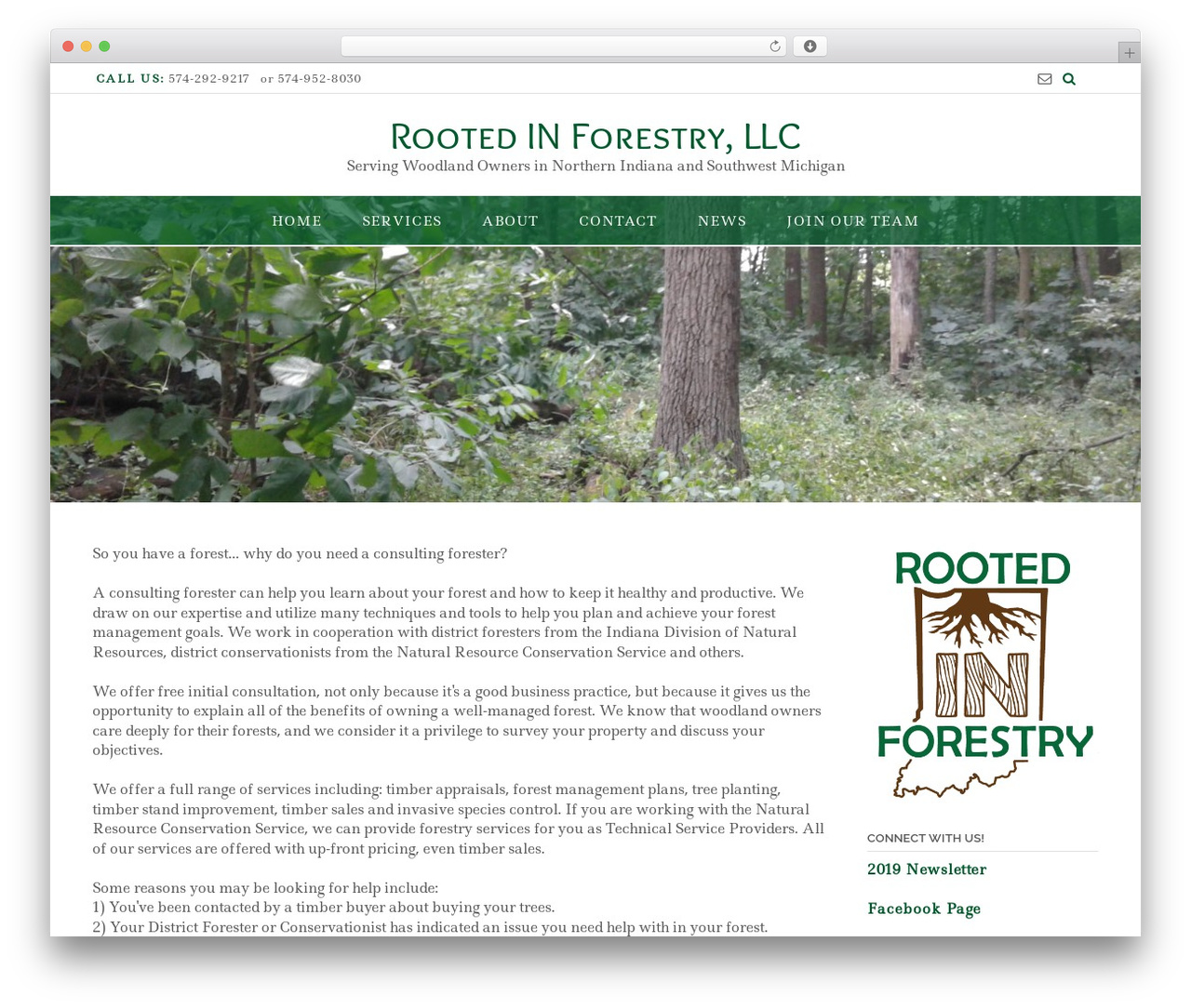Panoramic WordPress theme - rootedinforestry.com