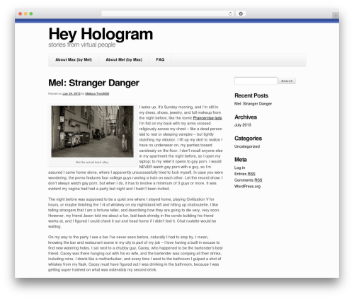 Skeleton WordPress theme - heyhologram.com