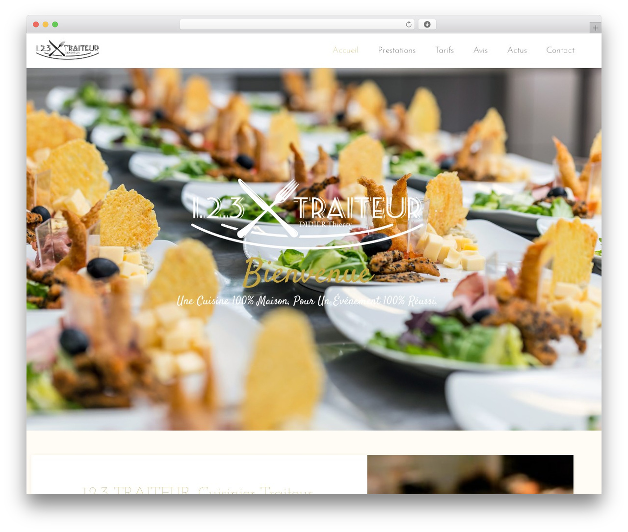 WordPress theme Maker - 123-traiteur.fr