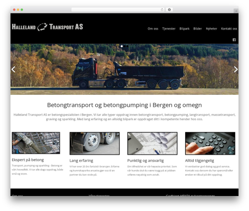 WordPress website theme Celestial - hallelandtransport.no