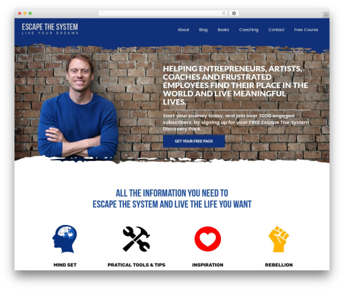 ETS WordPress theme - escapethesystemnow.com