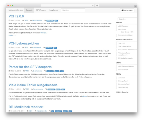 gitsta WordPress theme - hampelratte.org/blog