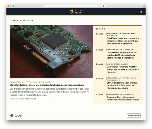 Cryptocurrency price ticker widget pro WordPress plugin - bitcoinmatin.fr